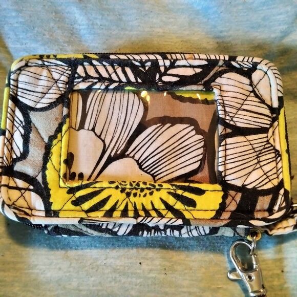 Vera Bradley Smartphone Wristlet in Citron Retired 100% Cotton Multicolor Floral - Picture 3 of 8